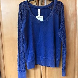 Lorna Jean Indigo Lace Long Sleeve Sweater